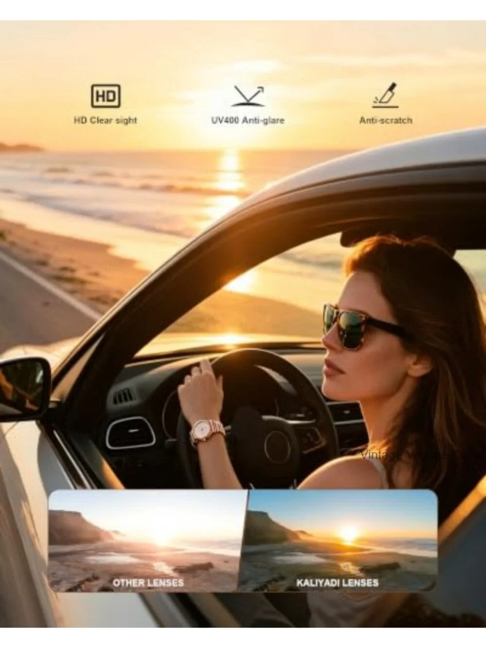 Retro Polarized Sunglasses with UV400 Protection for Driving Travel